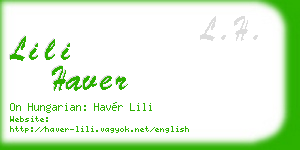 lili haver business card